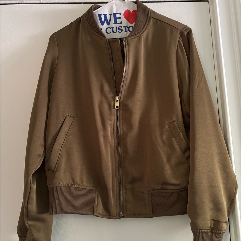 Banana Republic Olive Green Bomber Jacket XS NWOT
